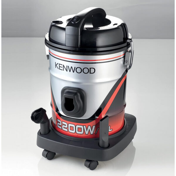 Kenwood Drum Vacuum Cleaner 2200W 25L Tank Vacuum Cleaner With 8M Extra Long Power Cord Removable & Washable Filter Multi Surface For Home & Office VDM60.000BR