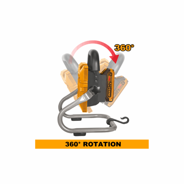 Ingco Cordless Portable LED Work Lamp 20W with High & Low Lumen Setting CWLI2025