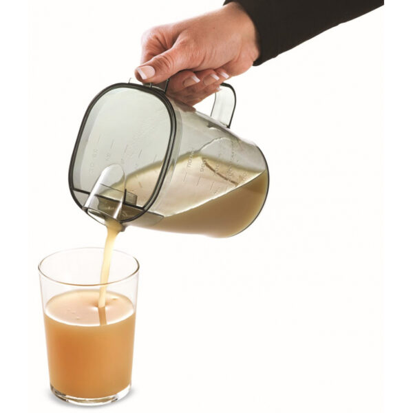 Kenwood Juicer 700W 2L Stainless Steel Juice Extractor with 75mm Wide Feed Tube 2 Speed Transparent Juice Jug Pulp Container Anti Drip JEM50.000BS