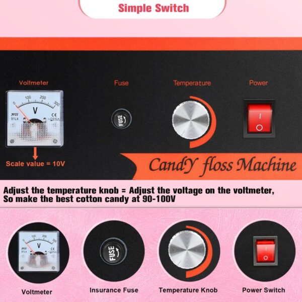 Generic Commercial Electric Cotton Candy Machine 1000W
