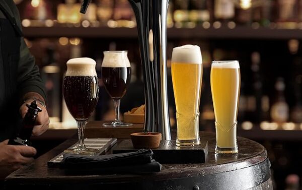 Pasabahce Craft Wheat Beer Glass 455ml 6pcs Fully Tempered, Heat Treated, Lead Free 420748