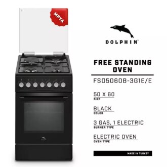 Dolphin Free Standing Cooking Range 50x60 3 Gas Burners 1 Electric Plate with Electric Oven FS05060b-3G1E/E