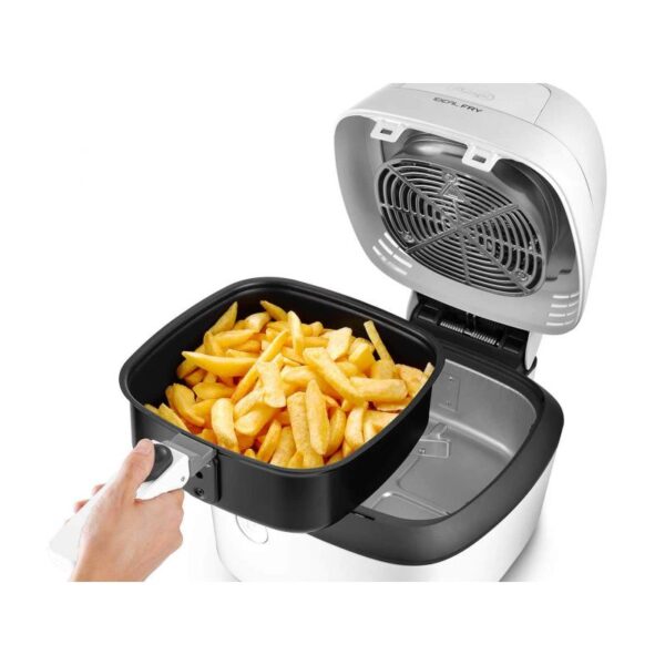 De'Longhi Low Oil Fryer 1400w 1.7L with Lid IdealFry Hot Air Fryer Single White Stand-Alone - 1.25 kg, Single, White, Rotary FH2101