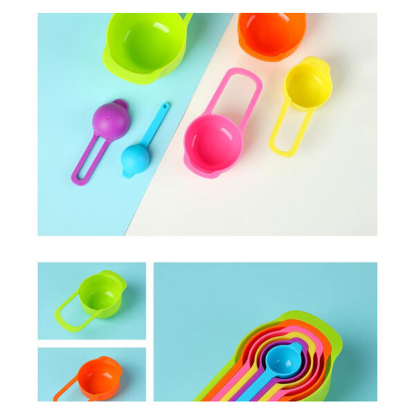 Measuring Cups & Spoons 6pc Set Plastic for Baking & Cooking