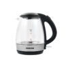 Nikai Kettle Glass Body 1.2L 2200w Compact Cordless Electric Glass Kettle Boiler Automatic Shut Off Boil Dry Protection LED Indicator Integrated Filter 360° Rotating Base NK303G