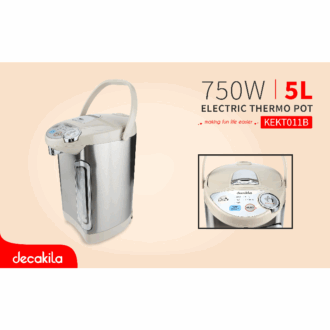 Decakila Thermo Pot 5L Electric 750W Visible Water Mark 360 Degree Rotatable Base 430 Stainless Steel Body KEKT011B