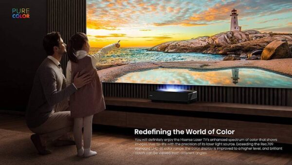 Hisense 120" Premium Laser 4K UHD Smart TV with Dolby Atoms, Vidaa U, X-Fusion Laser, Laser Engine HE120L5F