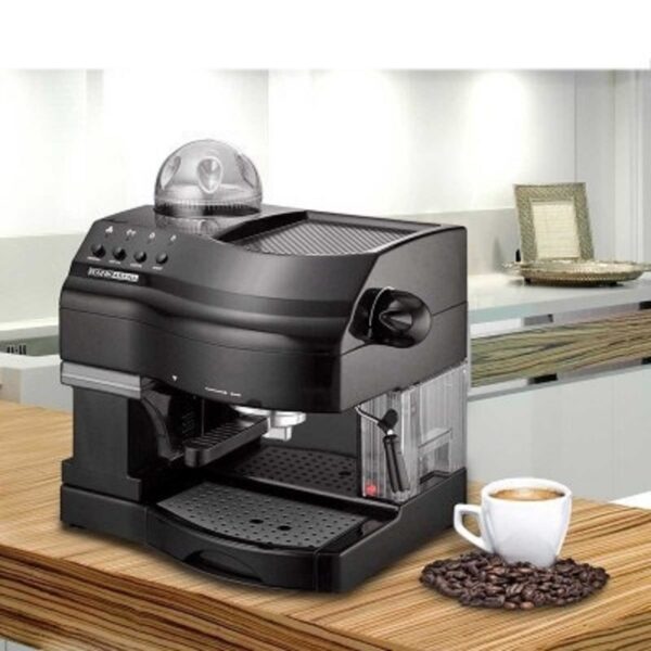 Rank Arena Espresso & Cappucino Coffee Machine with Built in Grinder Black 1.8L