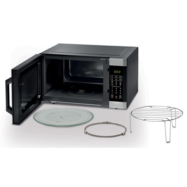 Kenwood 42L Microwave Oven with Grill Digital Display 5 Power Levels Defrost Function Stainless Steel Auto Menu 99 Minutes Timer Clock Function 1100W MWM42.000BK