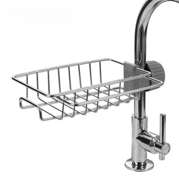Nadstar Faucet Holder Stainless Steel Sink Drain Rack Sponge Storage Soap Drainer Shelf Organizer HP09-166H