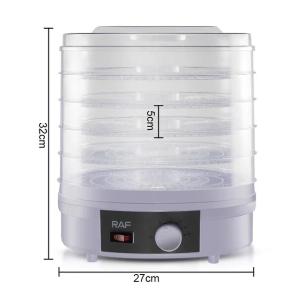 RAF Fruit Dehydrator 5 Trays 350W, Adjustable Temperature, Simple Operation R.6800