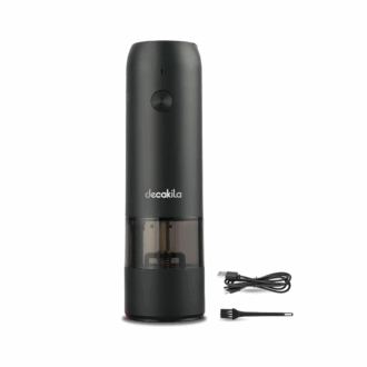 Decakila Pepper Grinder 12W Electric Stainless Steel Body Carbon Steel Shaft Grinding Coarseness Adjustment Built-in LED Lamp KMTT023B