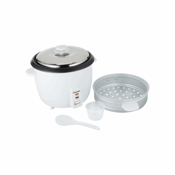 Nikai Rice Cooker 1.8L NonStick 700W Thermostat Control Detachable Power Cord Non-Stick Teflon Coated Inner Pot Aluminum Steamer Keep Warm Function NR672N1