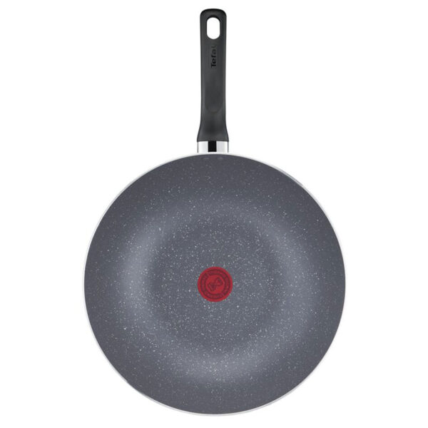 Tefal Natura Stone Wokpan 28cm Non Stick Thermo Signal 100% Safe Frying Pan Mineralia Healthy Cooking B2269295