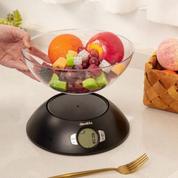 Decakila Kitchen Scale Bowl 2-5000G Digital Multifunction Food Scale Touch Button Ultra Slim with Large LCD Display KMTT012B