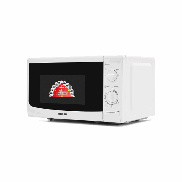 Nikai Microwave 20L 700W with Solo Manual 5 Power Levels Defrost Setting Cooking End Signal Push Button Door NMO515N9A