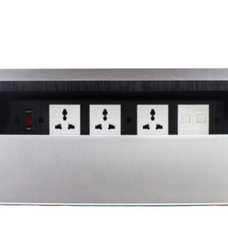 Tronic Desk Socket Universal x 3 + RJ45 Data x 2