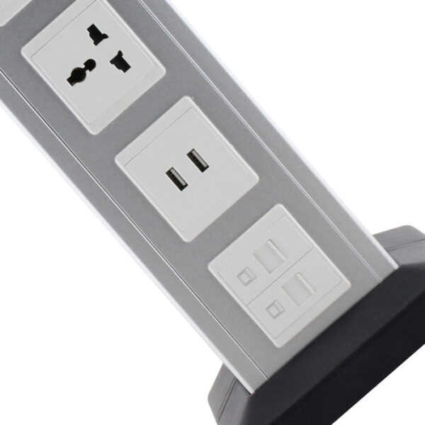 Tronic Pole Socket 2G Universal + 2 USB + 2 RJ45 Data