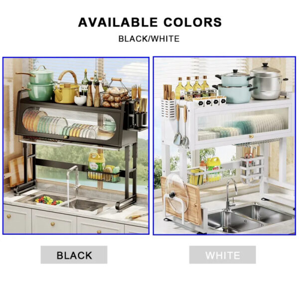 Nadstar Organizer Dish Rack Multi Layer Kitchen Tools Supplies Storage Rack Organizer M30026H