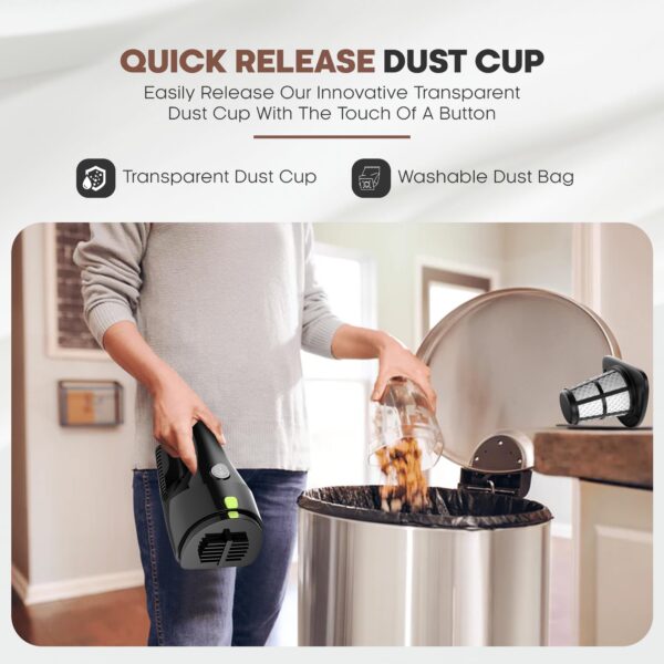 Nikai Stick & Handled Vacuum Cleaner 600W Corded Electric Cartridge Filter Bagless Canister One button Quick Release Dust Cup NVC320H1
