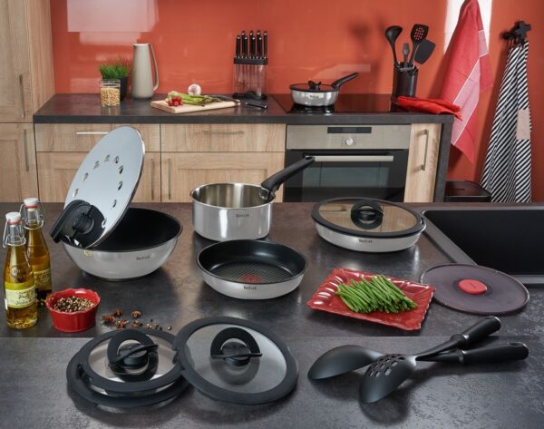 Tefal Comfort Ladle High-Heat Resistance Scratch-Free for Cookware Dishwasher-Safe Ergonomic Design Black Plastic K1290214