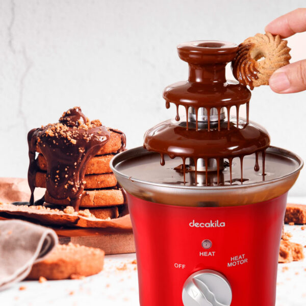 Decakila Chocolate Fountain 70W 3 Levels Of Melting Stainless Steel Plastic Body Fondue Chocolate Fountain KETT011R