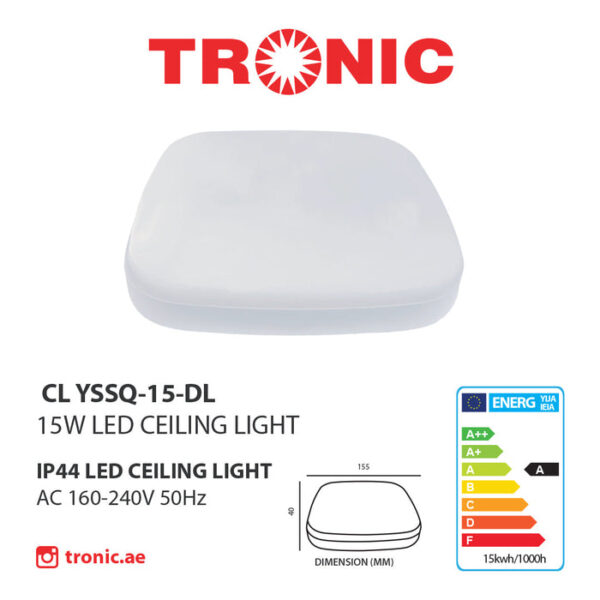 Tronic Square LED Ceiling Light 15 Watts