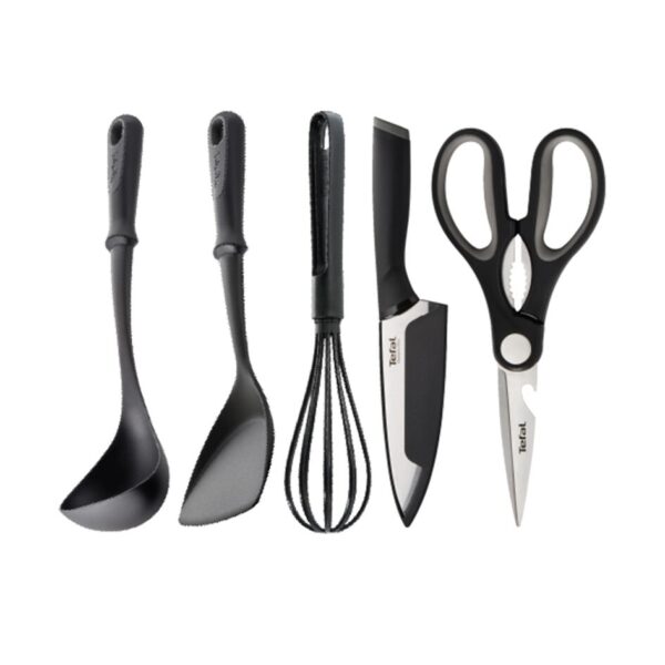 Tefal Comfort Ladle High-Heat Resistance Scratch-Free for Cookware Dishwasher-Safe Ergonomic Design Black Plastic K1290214