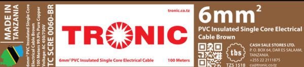 Tronic 6mm Single Core Cable