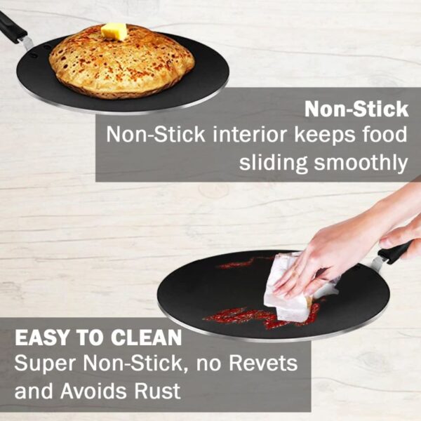 Pigeon Tawa Non-Stick Concave 25cm Aluminium Multi Tawa Pancake Pan Flat Pan Dosa Pan 260