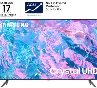 Samsung 55" Crystal UHD 4K Smart TV Class CU7000 Series with PurColor, Motion Xcelerator, 4K Upscaling, HDR, Gaming Hub 55CU7000