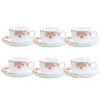 La Opala Cup & Saucer 6pcs Set Aster Pink 220ml LP022