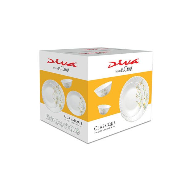 La Opala Dinner Set Citron Weave Classique 38 Pieces LW038