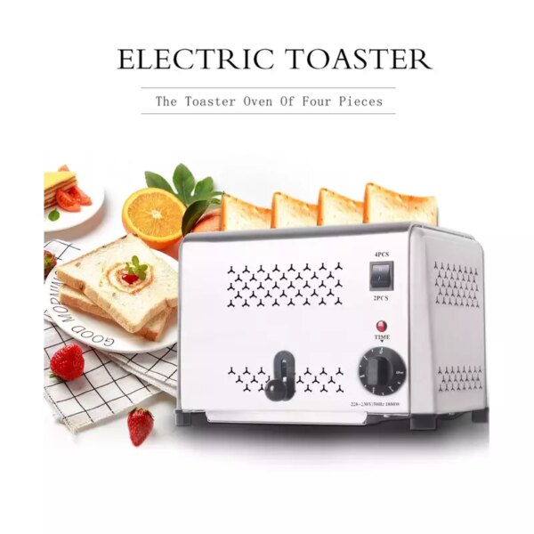 Commercial Bread Toaster 4 Slice 1800W