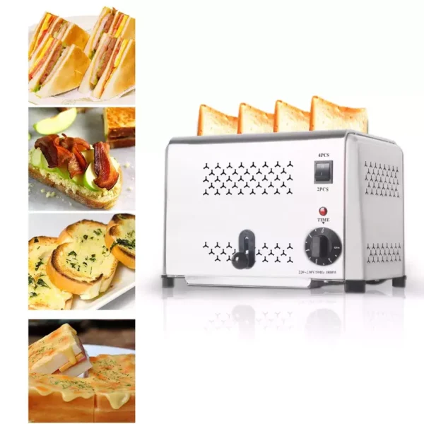 Commercial Bread Toaster 4 Slice 1800W