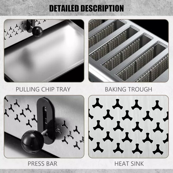 Commercial Bread Toaster 4 Slice 1800W