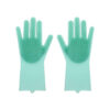 Silicone Hand Gloves Reusable Heat Resistant for Kitchen Bathroom Dishwashing Pet Grooming Car Washing 1 Pair