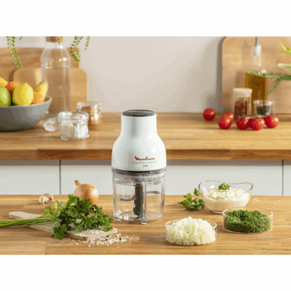 Moulinex Moulinette Essential Chopper 300W, 400ml Bowl with 4 Blades for Effortless Mincing, Chopping and Mixing DJ520127