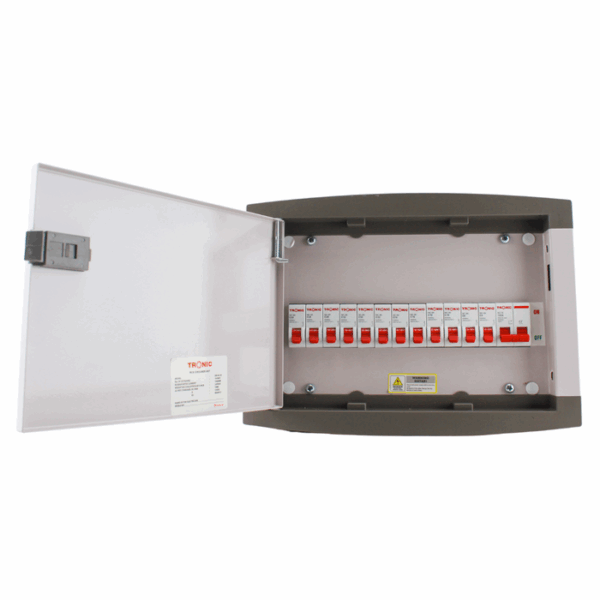 Tronic Consumer Unit 12 Ways Single Phase Complete With Isolator