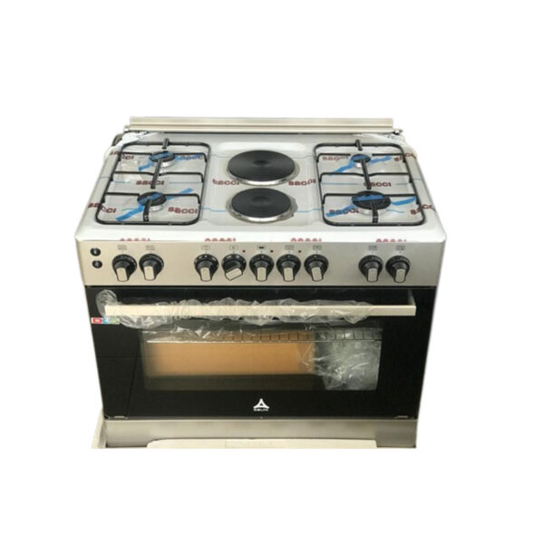 Delta Cookers 90x60cm Electric Oven & Grill 4 Gas & 2 Electric Burner DGC9042.I