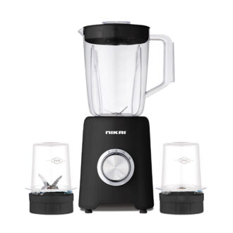 Nikai Blender 1.5L With Dry & Grinder Mill 600W Jar Capacity 2 Speeds Pulse Function Unbreakable PC Jar Stainless Steel Blades Mixing & Juicing - NB2900NA1