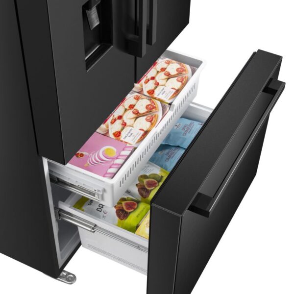 Hisense Refrigerator 575L French Door Double Metal Glide Drawers, Full Width Pantry, Sleek Water Dispenser, Total No frost Black H760FSB-WD