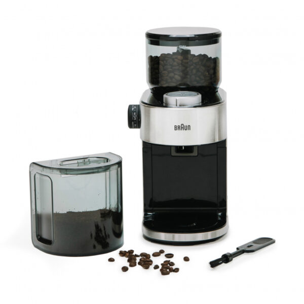 Braun Burr Grinder 500G 250W Stainless Steel Auto OFF 9 Main Grind Settings & 6 intermediate KG701AI-KG7070