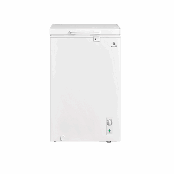 Evvoli Chest Freezer Defrost Easy to Clean 200L White EVCFM-150W