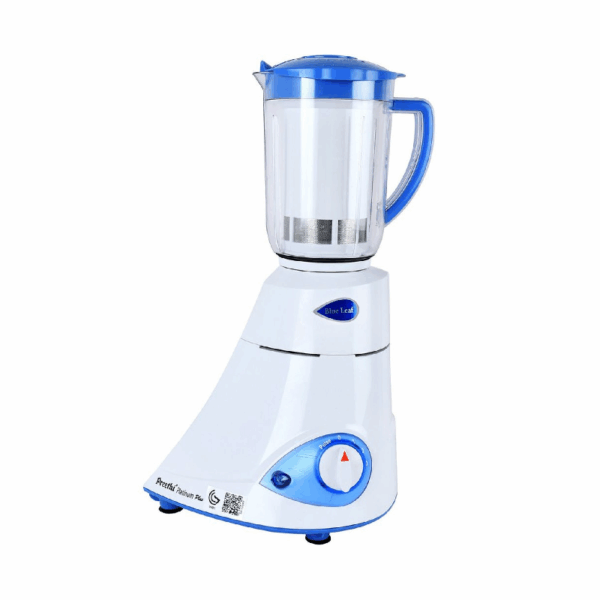 Preethi Blue Leaf Platinum Mixer Grinder 750W with 3 Stainless Steel Jars, 3 Speed & Pulse, Overload Protector, Extractor Filter MG139/09