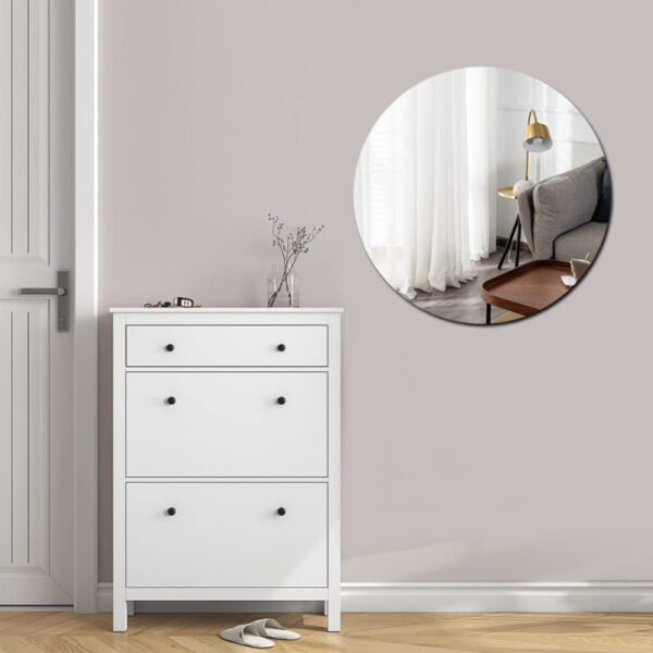 Generic High Quality Non-Glass Shatterproof, Anti Scratch, Easy to Install, Unbreakable, Safe for Kids, Frameless Acrylic Plexiglass Sheet Mirror (Wall Decor) for Bedroom, Bathroom & Living Room Round Shape