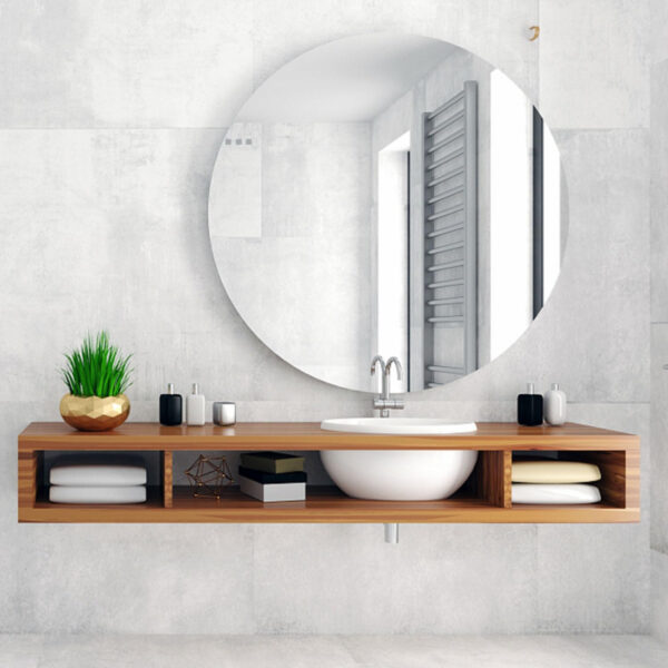Generic High Quality Non-Glass Shatterproof, Anti Scratch, Easy to Install, Unbreakable, Safe for Kids, Frameless Acrylic Plexiglass Sheet Mirror (Wall Decor) for Bedroom, Bathroom & Living Room Round Shape