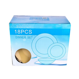 Nadstar Dinner Set 18pcs Porcelain Plate 6pcs Bowl 6pcs Soup Plate 6pcs 2023021