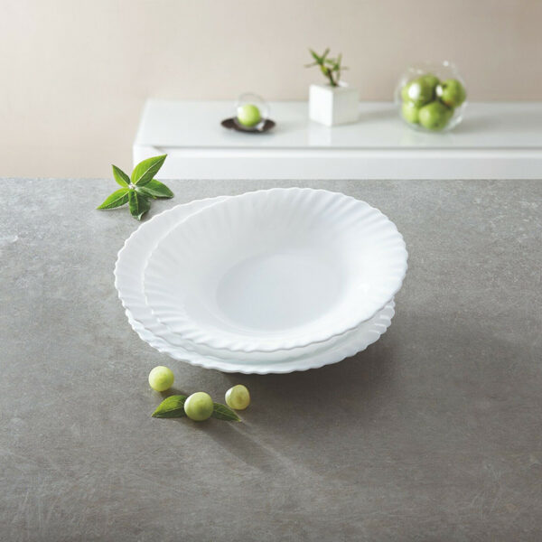 Luminarc Feston White Dinner Plate 25cm 6pcs P4082
