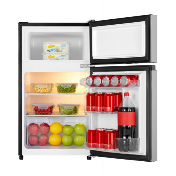 Hisense Refrigerator 87L Double Door Top Freezer, Compact Size, Energy Efficient, Functional Design, Modern Aesthetics, Silver H120TTS